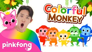 🐒 Colorful Monkey Banana Dance  Baby Monkey  Hois Playground  Pinkfong Kids Song [upl. by Lebiralc]