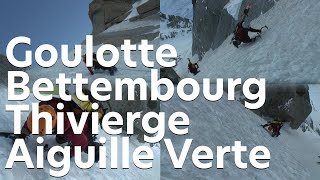 Goulotte Bettembourg Thivierge Couloir Couturier Aiguille Verte alpinisme Chamonix Mont Blanc [upl. by Donahoe198]