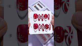 Press On Nail SetPeppermint Candy [upl. by Nnor]