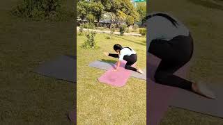 Ashwa Sanchalana Salamba Utthita Eka Padasana which is a great balancing asana It helps improve 💯🔥🧿 [upl. by Trici]