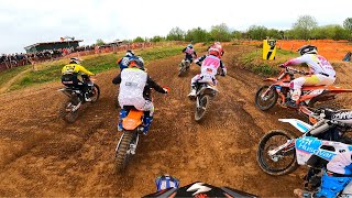 LA BAGARRE en 125cc 🏁⚔️ COURSE MOTCROSS Steinbourg 2024 [upl. by Vezza]