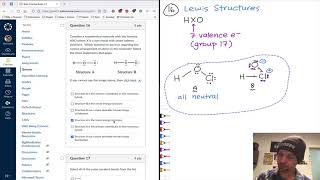 Formal Charges Energy and Resonance Contributors  Practice Exam 31  Fall 2021 [upl. by Bogey]