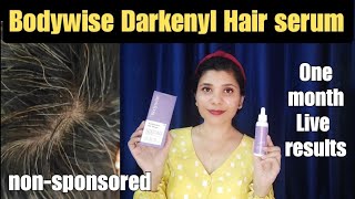 Be Bodywise darkenyl hair serum review with live results Darkenyl hair serum 1 month before amp after [upl. by At]