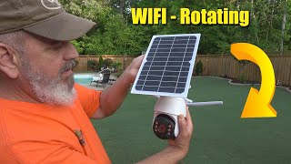 Outdoor Security Camera WIFI  Solar  Rotating [upl. by Adnalro]