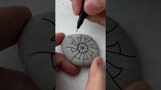 movementpattern zentangleart inktober2024 tattoo tanglepattern mandala paintedstones [upl. by Enelra637]