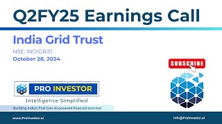 India Grid Ltd  Q2FY25  Earnings Conference Call  concall concallshorts indiagrid [upl. by Nevs]