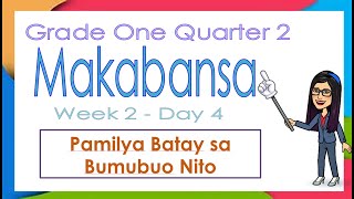 MATATAG MAKABANSA GRADE 1 WEEK 2 DAY 4 QUARTER 2 [upl. by Roswell]