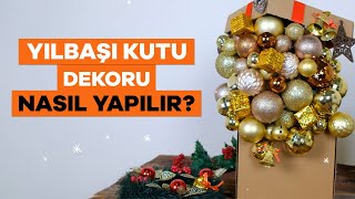 Yılbaşı Kutu Dekoru Nasıl Yapılır  Yılbaşı Süsü Yapımı [upl. by Molli]