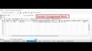 Vendor Consignment Stock Procurement process [upl. by Iek824]