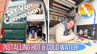 Things are starting to HEAT UP Plumbing the Bobil Vans Air Hybrid Water Heater [upl. by Dilks344]