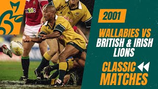 Wallabies v British amp Irish Lions  2001  Game 3  Classic Matches [upl. by Felder]