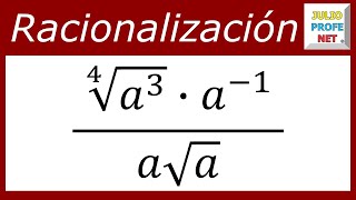 SIMPLIFICAR Y RACIONALIZAR UNA EXPRESIÓN ALGEBRAICA [upl. by Pestana]