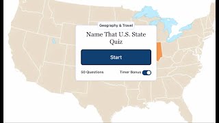 How many States in USA do you know Play this fun quizz [upl. by Nertie]