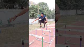 Hurdler jumps 🦘🤯🤯 drills 🏃athletics trending jump gym hardwork army police trackandfield [upl. by Relyhs]