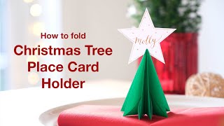 Christmas Tree Place Card holder Li Kim Goh [upl. by Nylinnej]