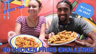 50 CHICKEN FRIES CHALLENGE OUR WAY OF THANKING OUR 50 SUBSCRIBERS [upl. by Duleba]