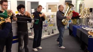 Flight of the Bumblebee performed by Canadian Brass live at Rieman Music [upl. by Nwahs]