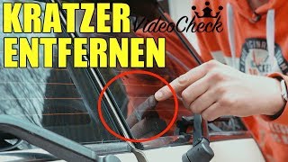 🔴 KRATZER EINFACH AUS AUTO GLAS SCHEIBE ENTFERNEN [upl. by Guglielma]