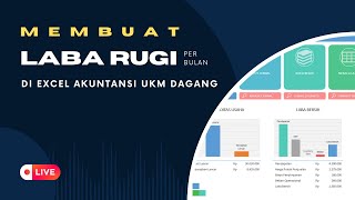 Menambahkan Laporan Laba Rugi per Bulan di Excel Akuntansi UKM Dagang [upl. by Hras]