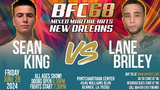 SEAN KING VS LANE BRILEY FULL FIGHT WITH EPIC FINISH AT BAYOU FIGHTING CHAMPIONSHIP 68 [upl. by Gennie]