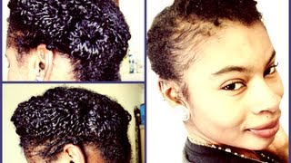 Mini Twist Styling 1  Side Bun w Cresent Cornrow [upl. by Yelir]