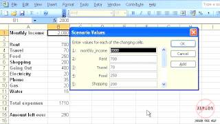 Using the Scenario Manager to Create Scenarios in Excel [upl. by Clarita]