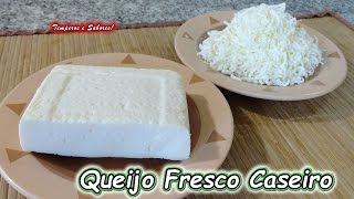 QUEIJO FRESCO CASEIRO receita facilima de Temperos e Sabores [upl. by Tita]