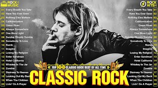 Classic Rock Songs 70s 80s 90s  ACDC Queen Bon Jovi Scorpions Aerosmith Nirvana Guns N Rose [upl. by Orsa]