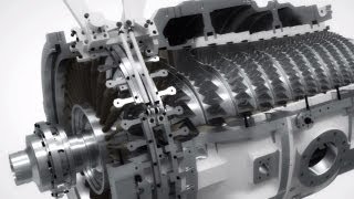 Siemens SGT750 gas turbine flythrough [upl. by Turro]