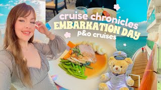 First cruise EVER 🛳️ Embarkation on Britains LARGEST Cruise ship to Norwegian Fjords  PampO Cruises [upl. by Eelatan]