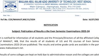 MAKAUT Even Semester Result Out🔥🎉LIVE🔴 makaut result [upl. by Ijneb]