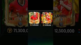 PEPE vs LAPORTE FC card comparison 🔥🔥 fcmobile fifa fifamobile football soccer eafc24 [upl. by Umont4]