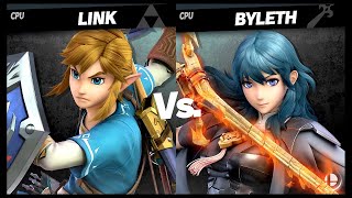 Link LV 9 VS Byleth LV 1 CPU Battle Super Smash Bros Ultimate [upl. by Innis]