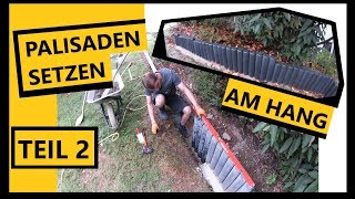 BEETEINFASSUNG AUS BETON  PALISADEN 👷‍♂️│Selber bauen  So gehts│Teil 25 [upl. by Fronia441]