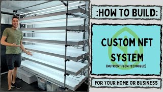 Custom NFT Rack quothowtoquot for Microgreens  Indoor farming  Indoor Gardening  Hydroponics [upl. by Phonsa]