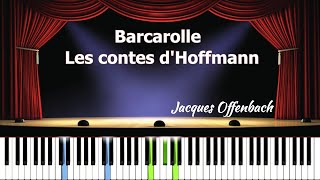 Barcarolle  Les contes dHoffmann  Offenbach  Piano Tutorial  Synthesia  How to play [upl. by Beaumont]