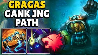 The best Ganking Jungle Path for Gragas in Season 14 [upl. by Ideih]