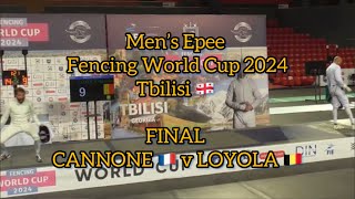 GOLD Romain CANNONE 🇫🇷 v Neisser LOYOLA 🇧🇪  Men’s Epee Fencing World Cup Tbilisi 2024 [upl. by Eiuqnimod344]