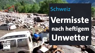 Schweiz Vermisste nach Unwetter  BR24 [upl. by Diraj]