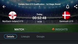 LIVE Northern Ireland U19 VS Denmark U19 Europe u19 Qualification Ist stage Round [upl. by Lowenstern28]