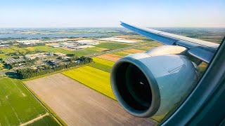 4K  KLM Cityhopper Embraer 195 E2 landing  Schiphol Airport runway 06 Kaagbaan [upl. by Reba358]