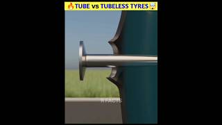 🔥Tube vs Tubeless tyres🤯shorts viral [upl. by Kinemod]