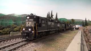 3 NS High Hood GP382s lead a mixed freight out of Albatross Yard on the Garden State Northern [upl. by Renmus]