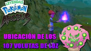 LOCALIZACIÓN DE LAS 107 VOLUTAS DE LUZ  SPIRITOMB en POKÉMON LEGENDS ARCEUS [upl. by Ttelrats976]