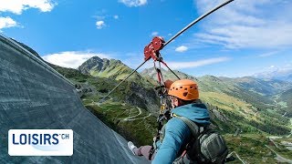 AlpinLine  La plus longue tyrolienne de Suisse romande [upl. by Earahc]