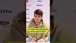 Carlos Alcaraz on playing Davis Cup with Rafael Nadal in his last event 🎥 ATP Media [upl. by Ahsitahs]