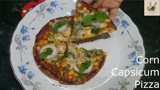 Corn Capsicum Pizza  Kitchen Aroma Pure Veg [upl. by Schmeltzer]