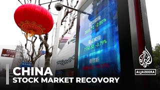 China market recovery Regulators step in to support stock market [upl. by Aleahcim]