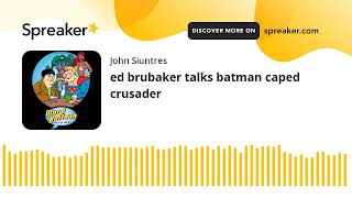 ed brubaker talks batman caped crusader [upl. by Eilssel445]