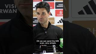 Arteta’s COLD response when asked about the legitimacy of Saka’s injury during the break 😤 [upl. by Yerrok]